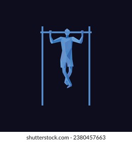 Abstract fitness geometric logo vector