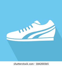 abstract fitness object with shadow effect on a blue background