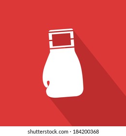 abstract fitness object with shadow effect on a red background