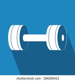 abstract fitness object with shadow effect on a  blue background