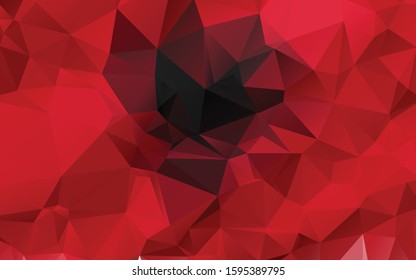 Abstract Flag of Albania with red and black colour gradient low poly low plygonal shape