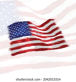 Abstract flag american illustration design vector