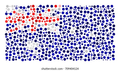 Abstract Flag Of Australia Made Of Sparse Circle Icons