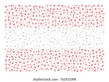 Abstract flag of Austria made of arrows