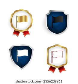 Abstract Flag Badge and Label Collection, can be used for business designs, presentation designs or any suitable designs.