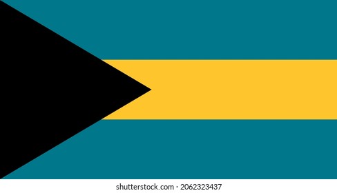 Bandera abstracta de Bahamas. Ilustración vectorial.
