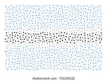 Abstract flag of Botswana made of sun icons