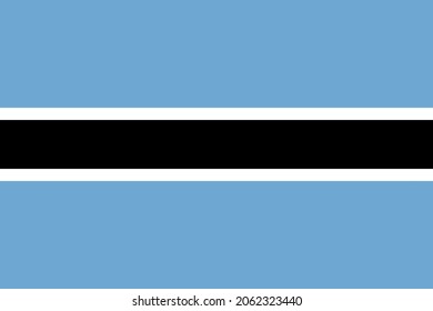 Bandera abstracta de Botsuana. Ilustración vectorial.