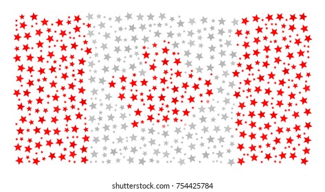 Abstract flag of Canada made of stars