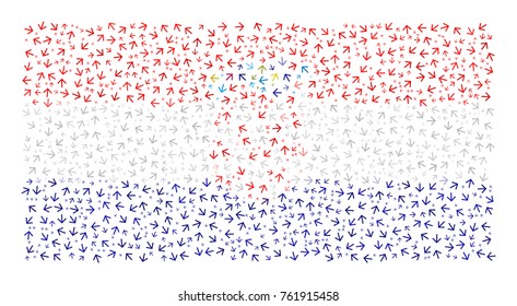 Abstract flag of Croatia made of arrows