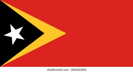 Abstract Flag of East Timor. Vector illustration.