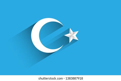 Abstract Flag of East Turkistan