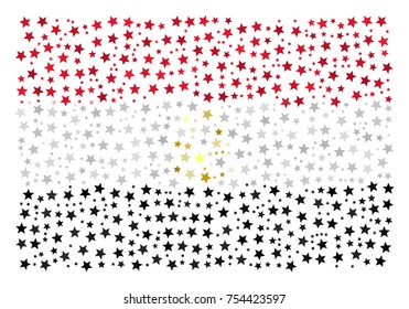 Abstract flag of Egypt made of stars