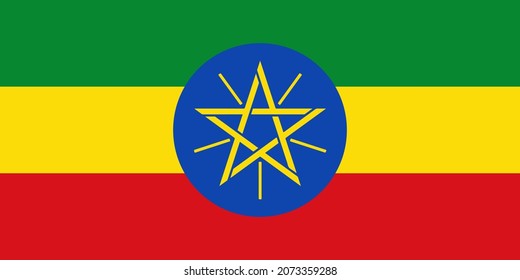Abstract Flag of Ethiopia. Vector illustration.