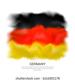 Abstract flag of germany isolated on white background for celebration design. German patriotic vector, template. Graphic abstract background. Watercolor drawing. Germany flag banner design