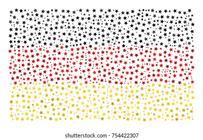 Abstract flag of Germany made of stars