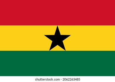 Abstract Flag of Ghana. Vector illustration.