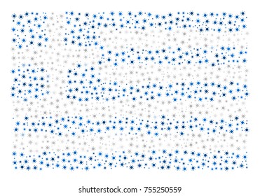Abstract flag of Greece made of sun icons