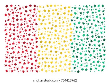 Abstract flag of Guinea made of stars