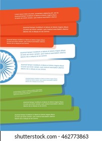 abstract flag of India. Infographic brochure. vector illustration