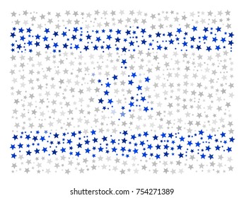 Abstract flag of Israel made of stars