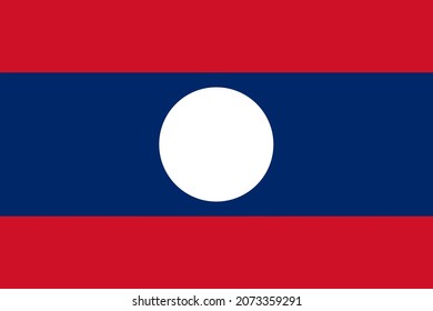 Abstract Flag of Laos. Vector illustration.