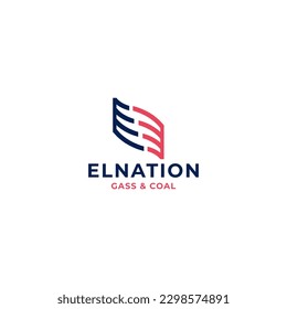Abstract Flag Line Icon Logo. Abstract Flag Shape Logo Vector Simple Line Logo Identity