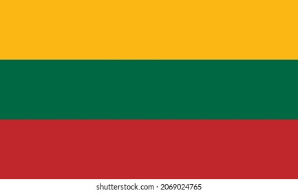 Bandera abstracta de Lituania. Ilustración vectorial.