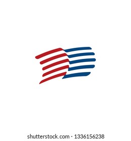 Abstract flag logo isolated. Simple design for tshirt