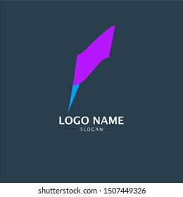 Abstract Flag Logo. Minimalis Logo Design. Modern And Simple Element.