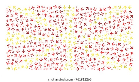 Abstract flag of Macedonia made of arrows