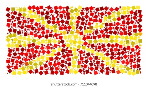Abstract Flag Of Macedonia Made Of Rectangles