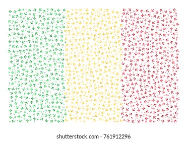 Abstract flag of Mali made of arrows