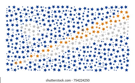 Abstract flag of The Marshall Islands made of stars