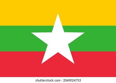 Abstract Flag of Myanmar. Vector illustration.