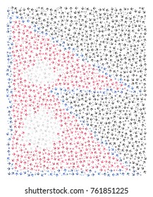 Abstract flag of Nepal made of arrows
