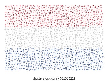 Abstract flag of The Netherlands made of arrows
