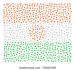 Abstract flag of Niger made of stars