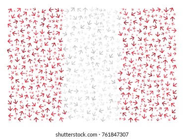 Abstract flag of Peru made of arrows