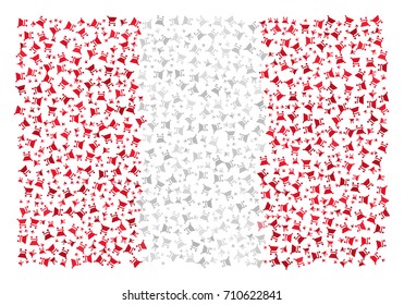 Abstract Flag Of Peru Made Of Shopping Cart Icons