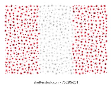 Abstract flag of Peru made of sun icons