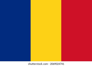 Bandera abstracta de Rumania. Ilustración vectorial.
