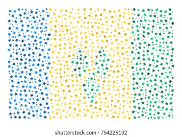 Abstract flag of Saint Vincent And The Grenadines made of stars