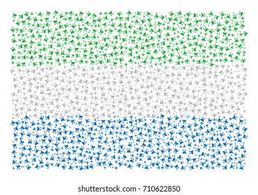 Abstract Flag Of Sierra Leone Made Of Shopping Cart Icons