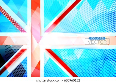 Abstract flag of the United kingdom shape scene vector wallpaper colors background