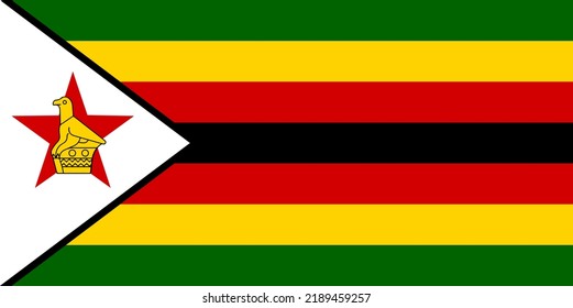 Abstract Flag of Zimbabwe. Vector illustration.