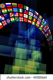 Abstract Flags Banner Background Original Vector Illustration