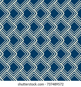 Abstract flakes ripple seamless background with geometric ornament composed of  stripe squares flat vector illustration 