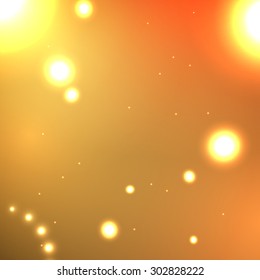 Abstract flame background with fiery bright circles.