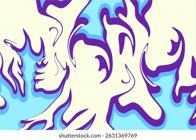 Abstract Flame Background Illustration,Purple and Blue Fire,Vibrant abstract flame background, A bold and artistic abstract flame background 